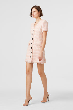 Phoebe Button Front Mini Dress - Toccin