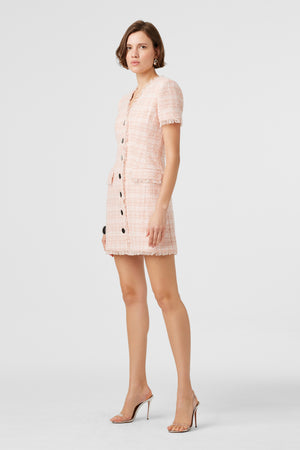 Phoebe Button Front Mini Dress - Toccin