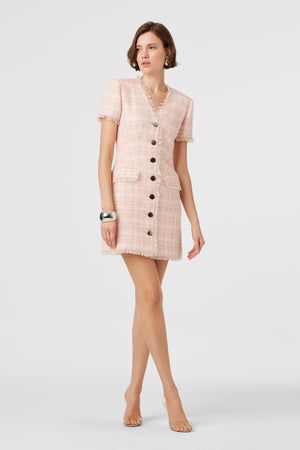 Phoebe Button Front Mini Dress - Toccin
