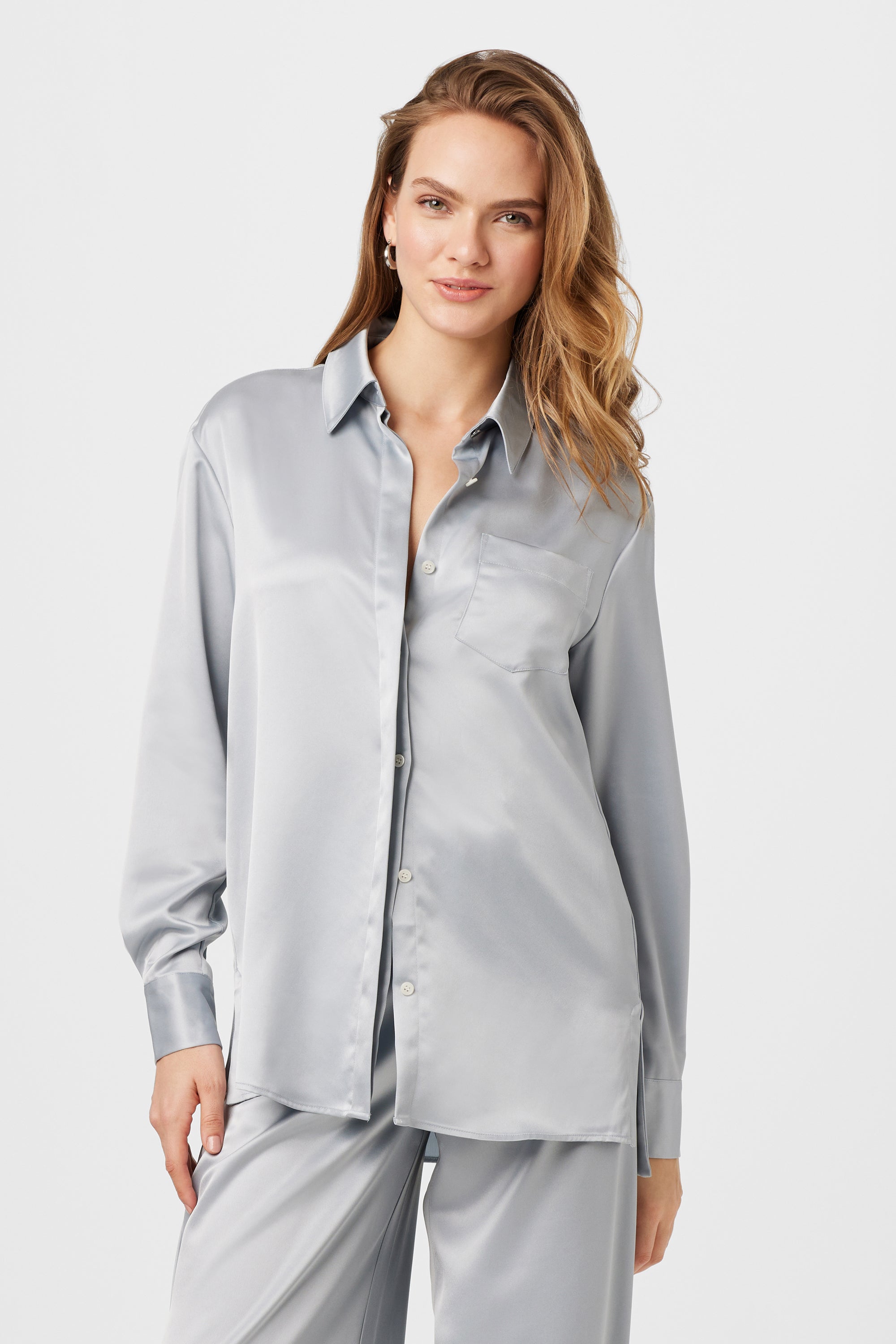 Riley Silk Button-Down Shirt