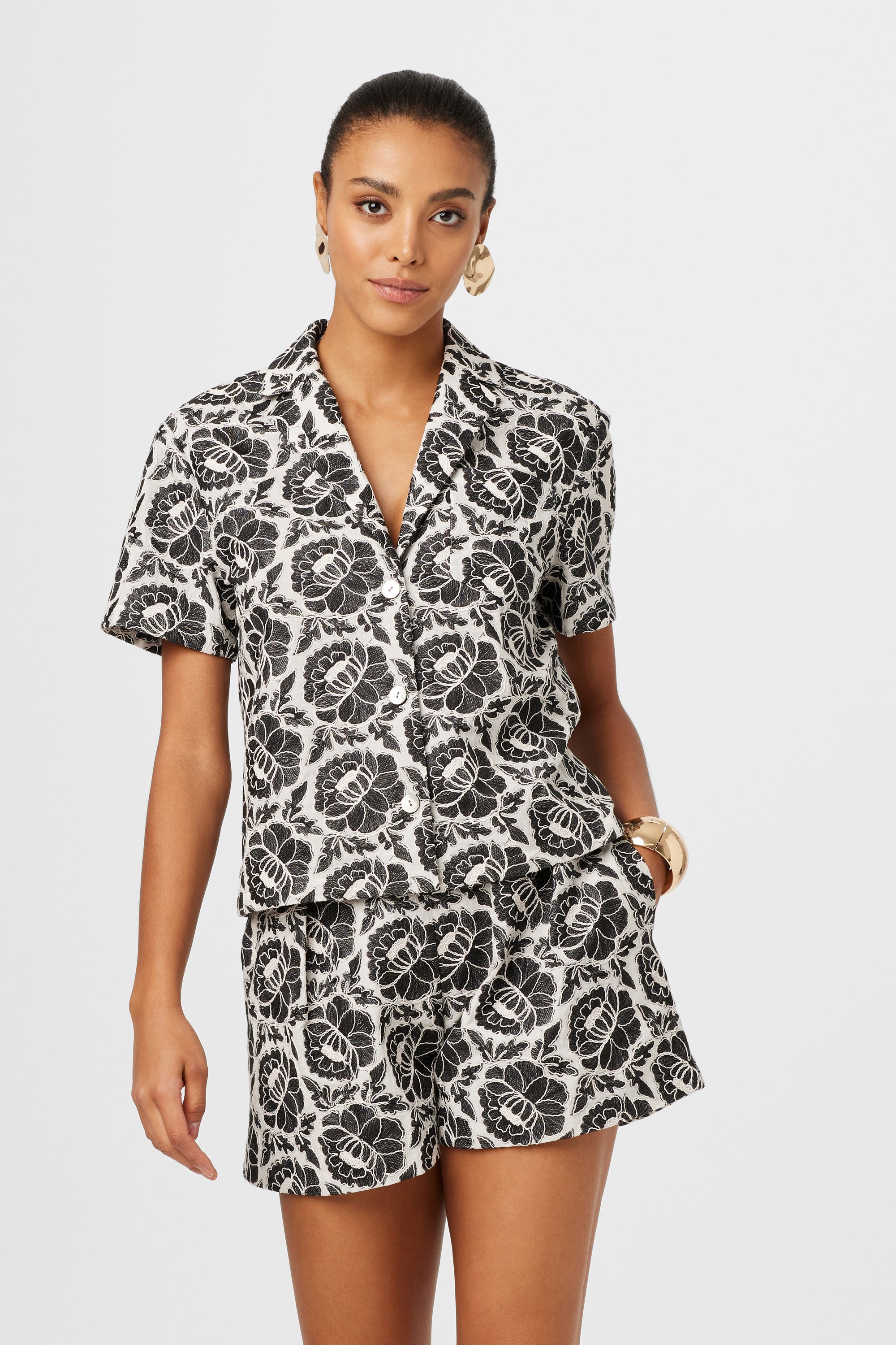 Sammie Embroidery Boxy Shirt - Toccin