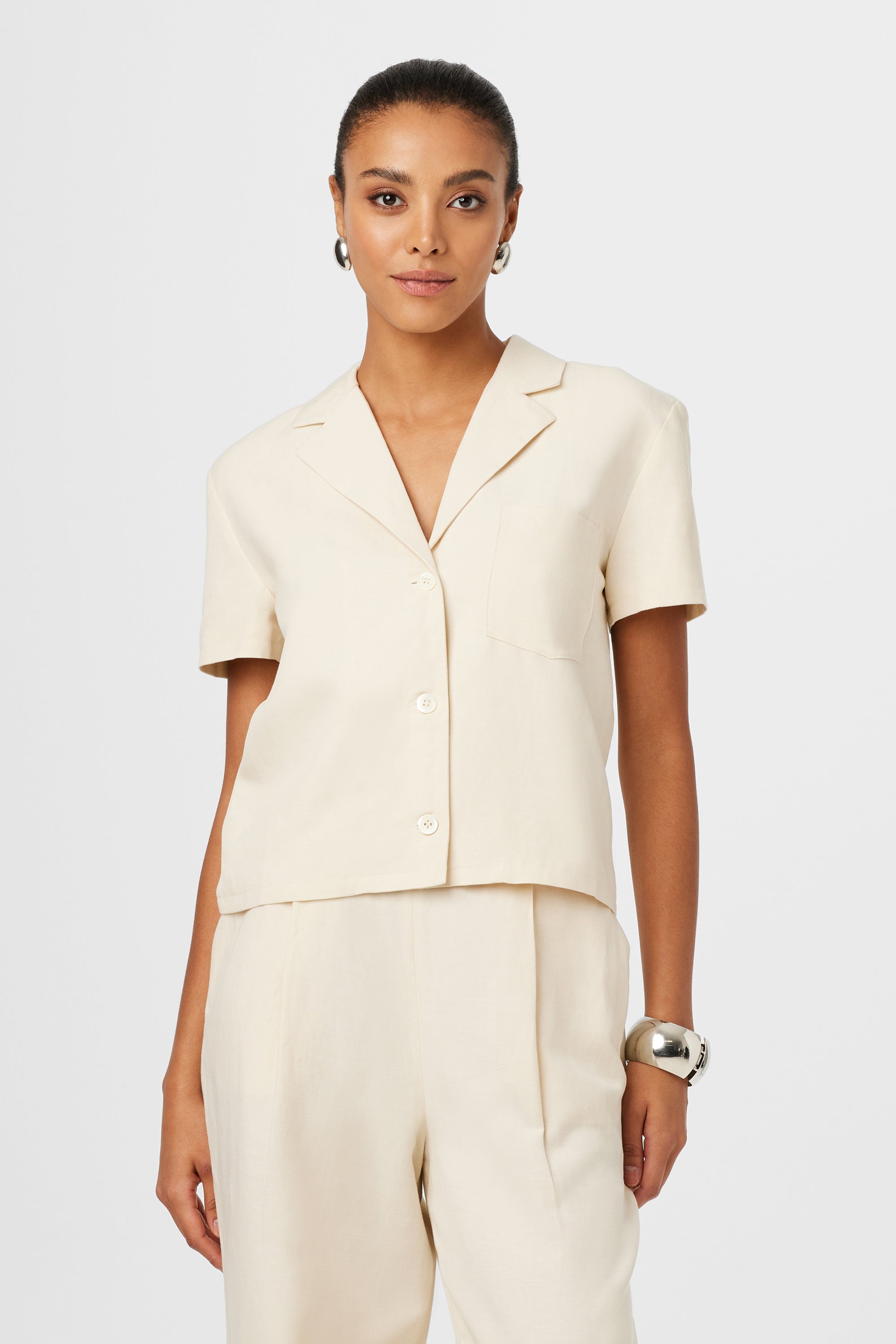 Sammie Linen Boxy Shirt - Toccin