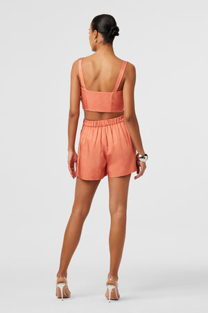 Sutton Silk Satin Pull On Shorts - Toccin