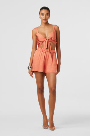 Sutton Silk Satin Pull On Shorts - Toccin