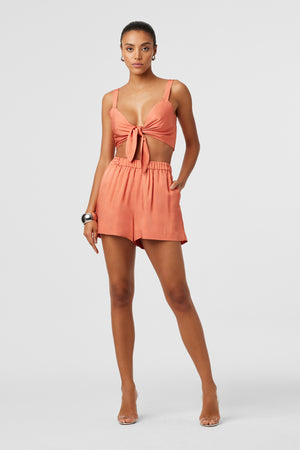 Sutton Silk Satin Pull On Shorts - Toccin