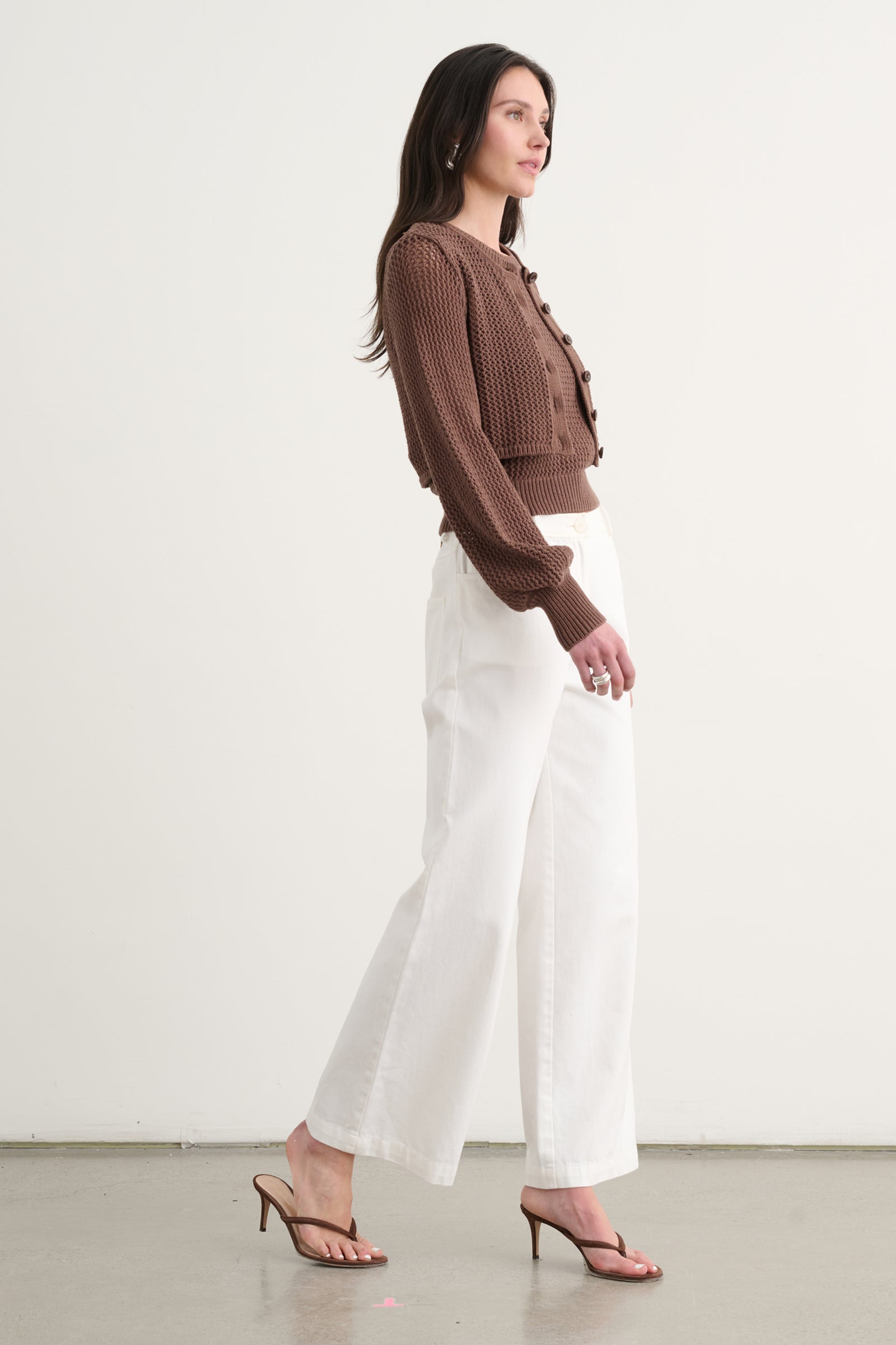 TORI BLOUSON SLEEVE CARDIGAN - Toccin