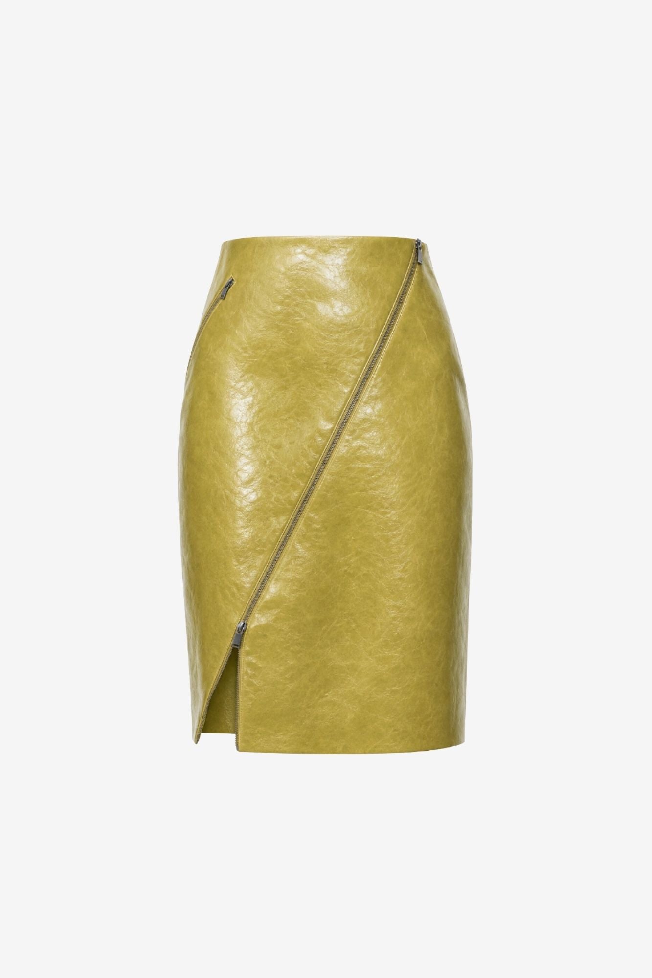 VERENA ASYMMETRICAL ZIP-FRONT SKIRT