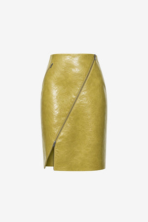 VERENA ASYMMETRICAL ZIP-FRONT SKIRT
