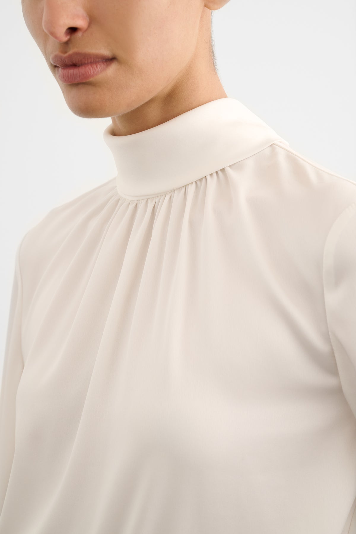 VERONICA LONG SLEEVE PUSSY-BOW BLOUSE WITH EMBELLISHMENT