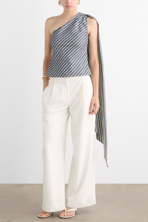 VIK ONE SHOULDER CASCADE TOP - Toccin