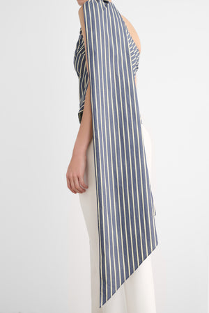 VIK ONE SHOULDER CASCADE TOP - Toccin