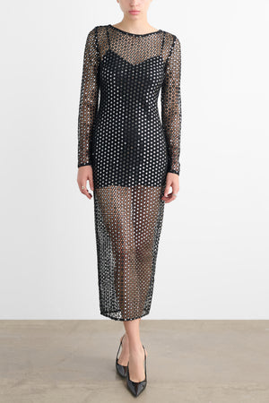 VIOLA LONG SLEEVE MAXI DRESS - Toccin