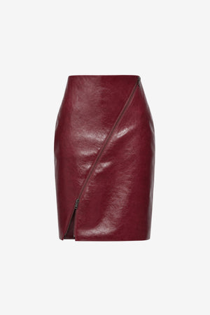VERENA ASYMMETRICAL ZIP-FRONT SKIRT