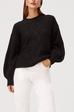 Vienna Balloon Sleeve Crew Neck Sweater - Toccin