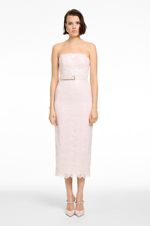 VIVIAN STRAPLESS BELTED MINI DRESS - Toccin