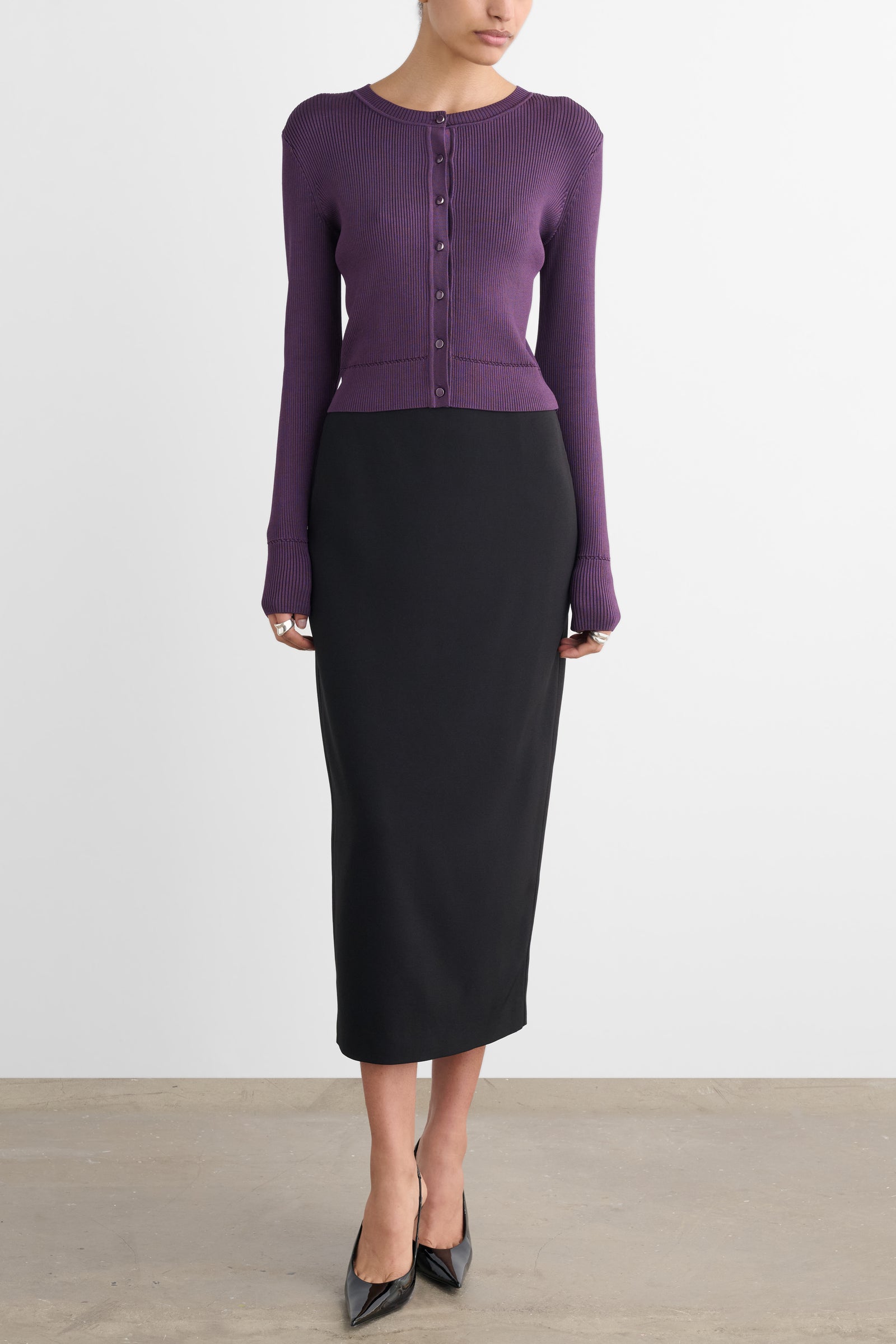 ZOE HIGH SHINE CROPPED CARDIGAN