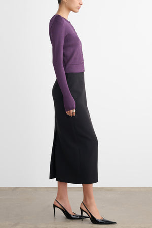 ZOE HIGH SHINE CROPPED CARDIGAN