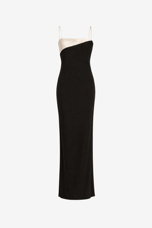 ZUMA ASYMMETRIC LAPEL MAXI DRESS - Toccin