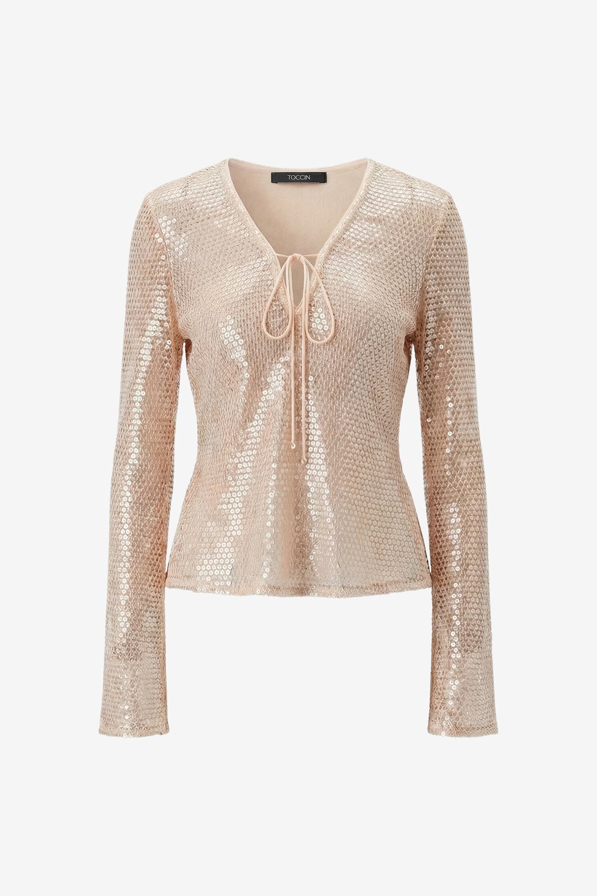 ZURI V-NECK FLARED SLEEVE TOP - Toccin