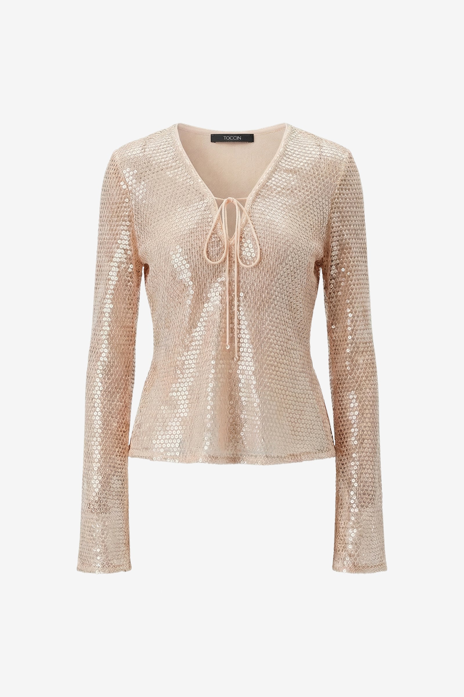 ZURI V-NECK FLARED SLEEVE TOP - Toccin