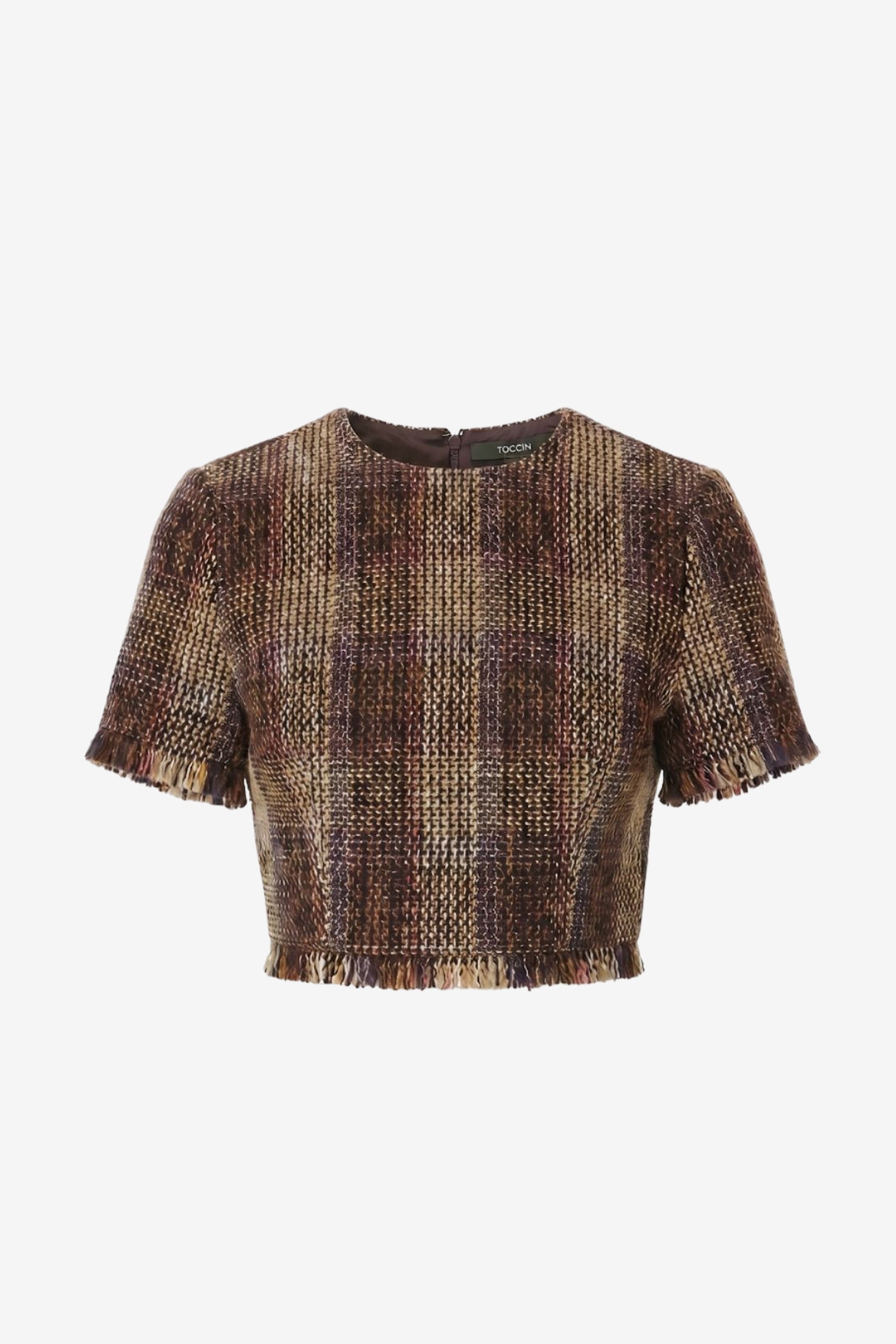 ZYRA OPEN BACK ASYMMETRICAL TOP WITH FRINGE DETAIL