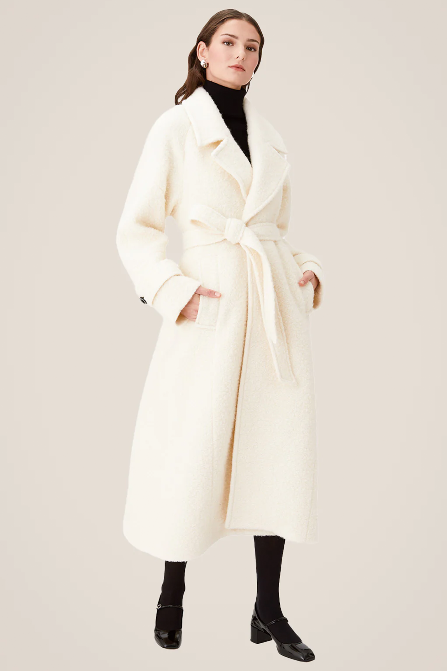 Ivory clearance trench coat