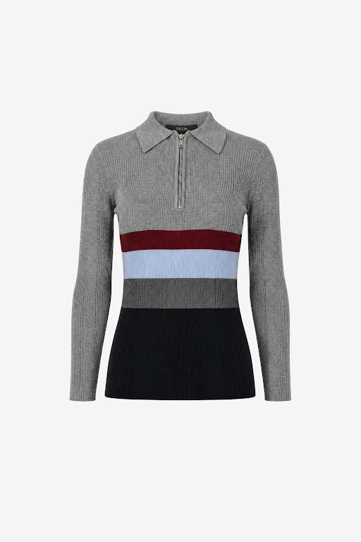 FAYE LONG SLEEVE HALF-ZIP POLO