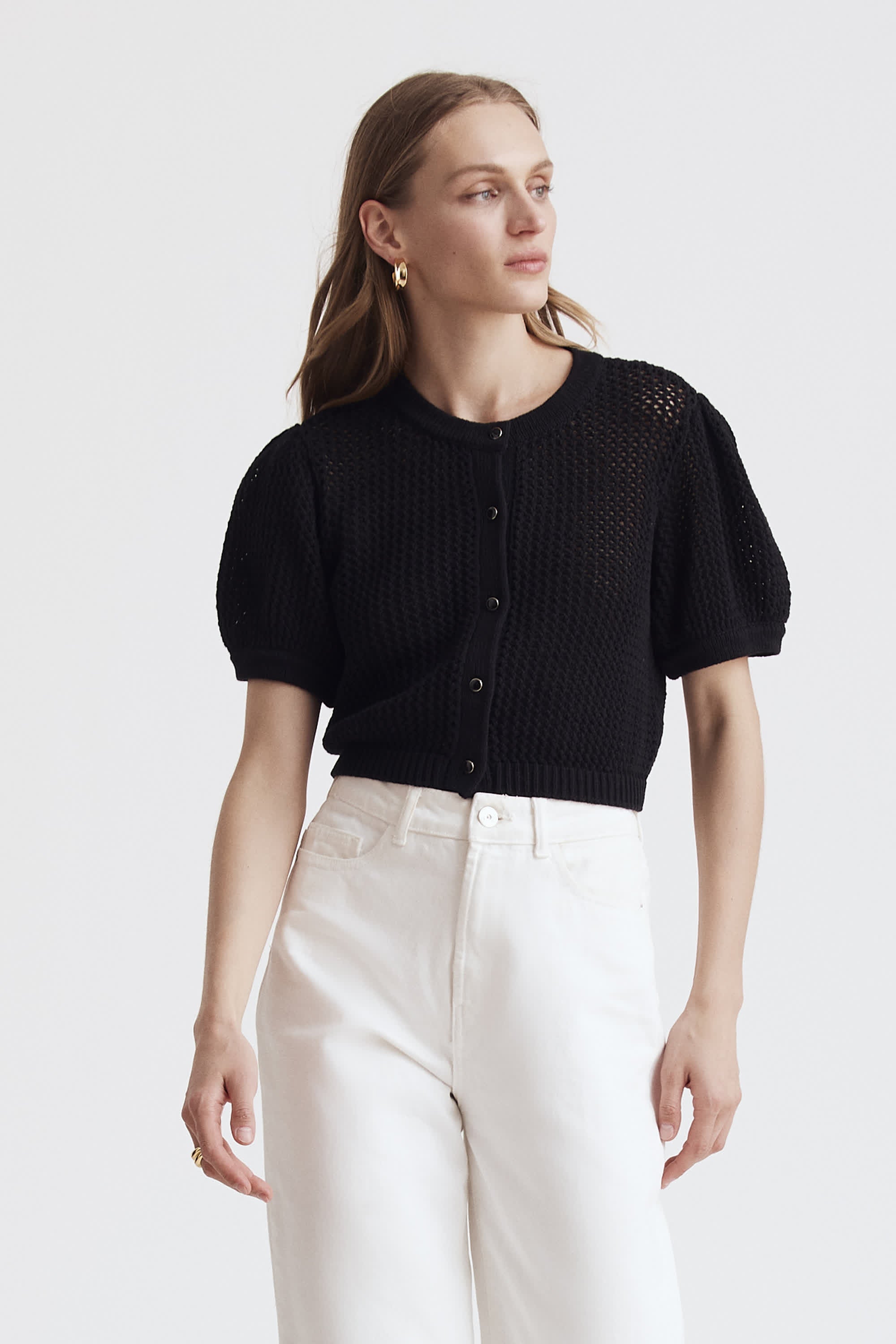 Estelle Tank & Samantha Cardigan, Jet - Toccin