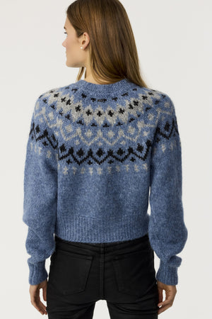 Lottie Fair Isle Crew Neck Cashmere Sweater