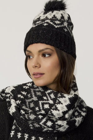 Asher Fair Isle Cashmere Beanie Hat