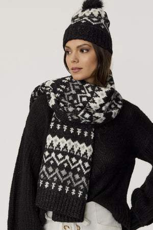 Beverly Fair Isle Cashmere Scarf