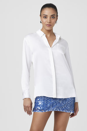 Riley Silk Button-Down Shirt