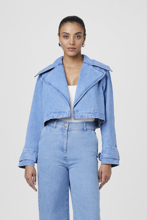 Tommy Cropped Denim Jacket - Toccin