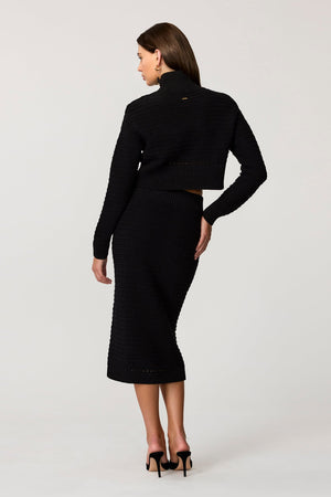 Tani Button Front Pencil Skirt - Toccin