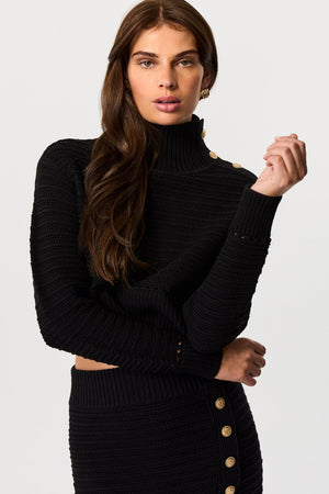 Ginny Long Sleeve Mock Neck Pullover Top