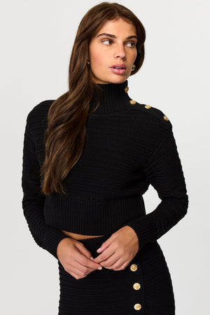 Ginny Long Sleeve Mock Neck Pullover Top - Toccin