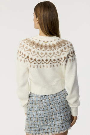 Lottie Fair Isle Crew Neck Cashmere Sweater