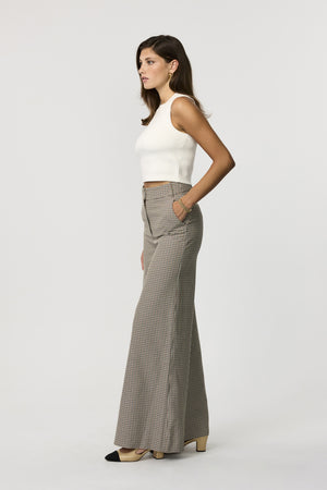 Daniela Wide Leg Plaid Pant - Toccin