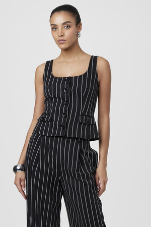 Georgia Pinstripe Vest Top - Toccin