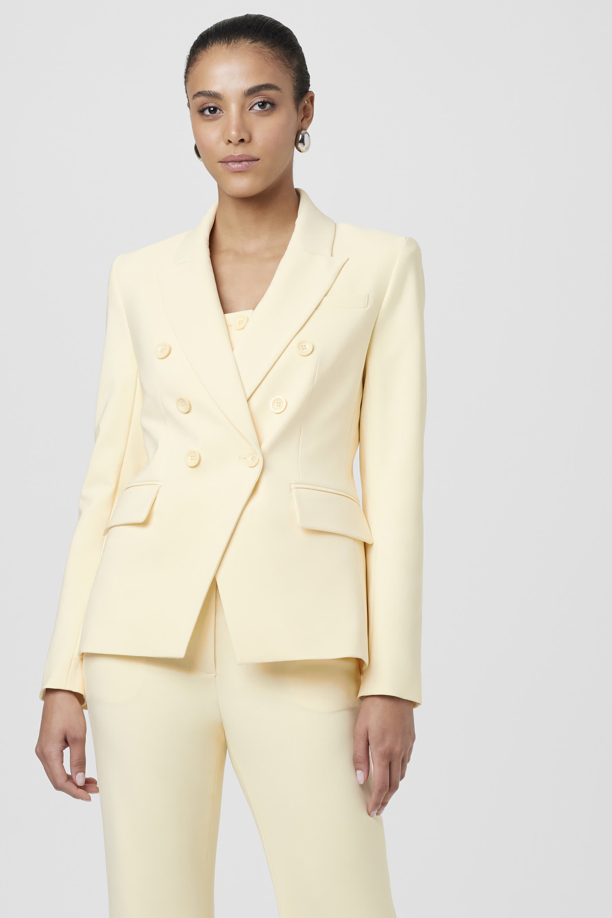 Kylie Butter Double Breasted Blazer