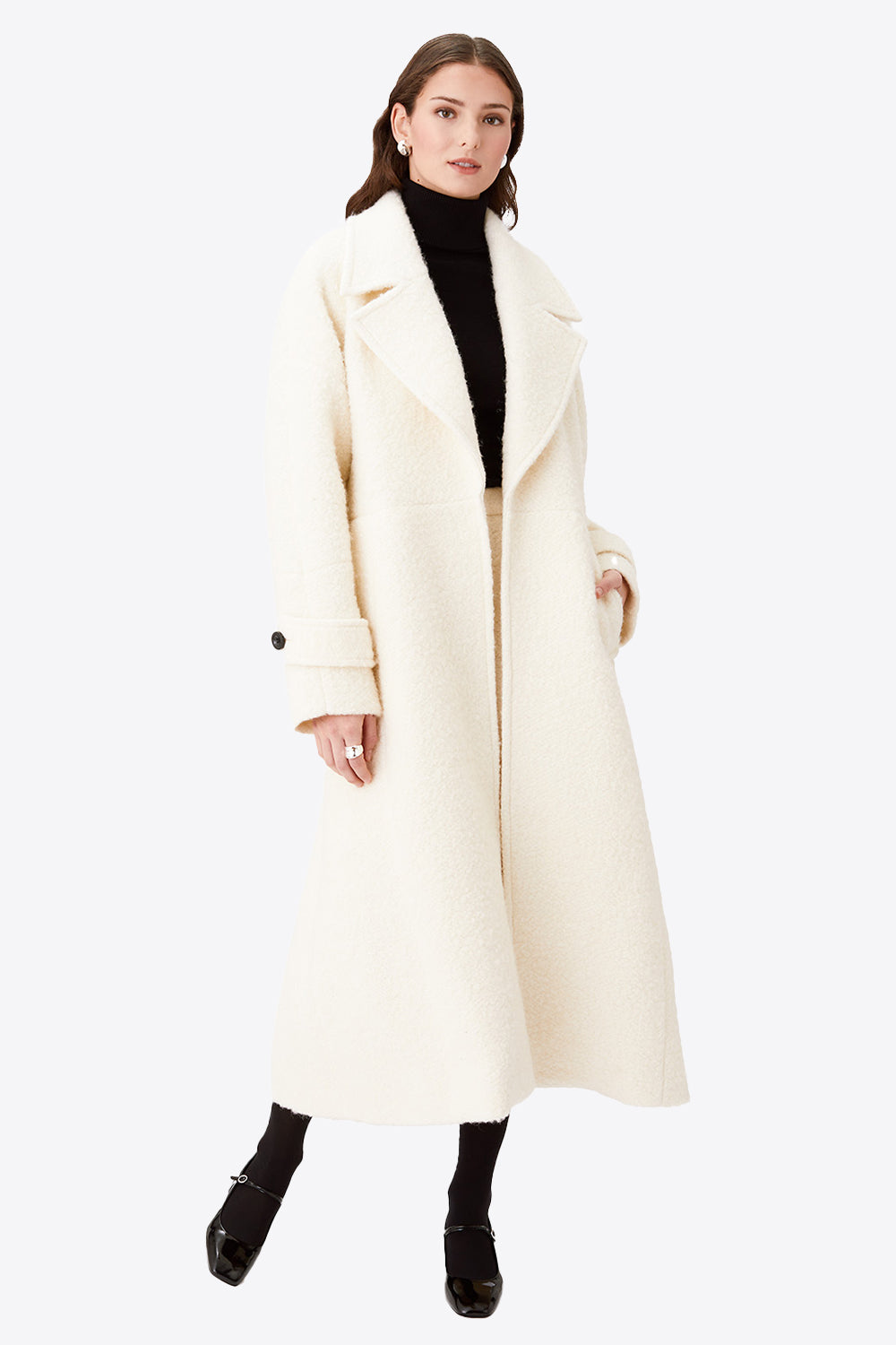 Look 4 - Brandy Boucle Trench Coat in Ivory