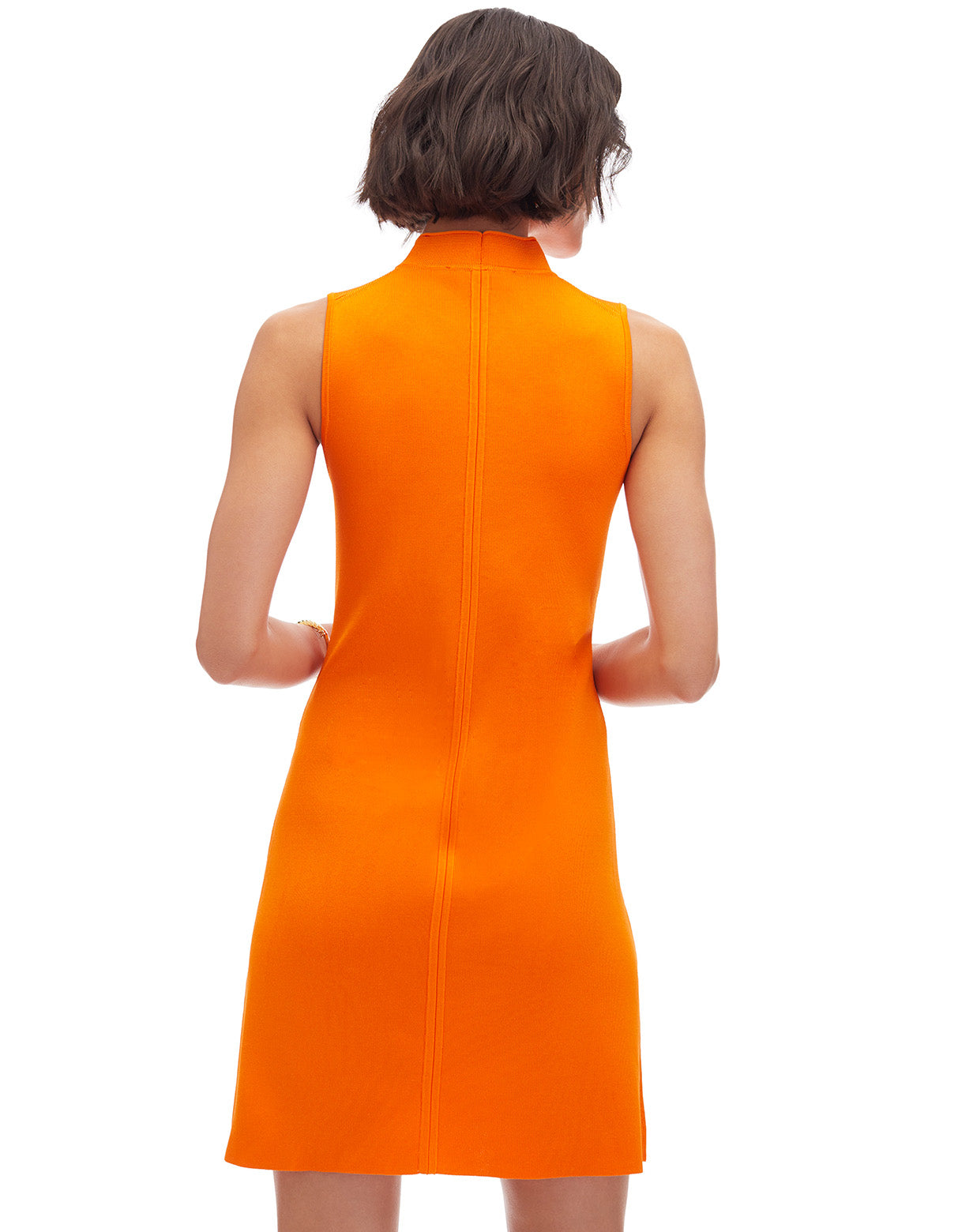 madelyn mock neck sleeveless mini dress orange - women's cute resortwear dresses