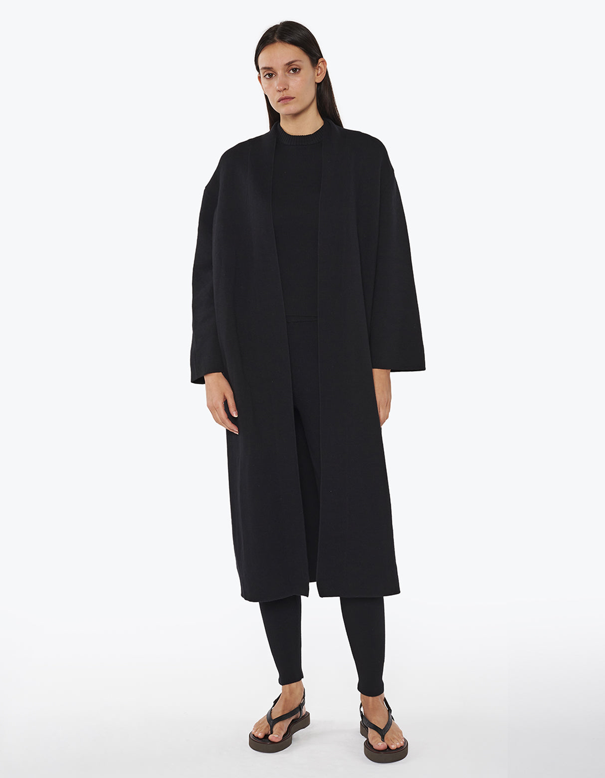Rib Knit Tank Wool Blend Black Luxury Flattering Women's Designer Top sleeveless crew neck shirt