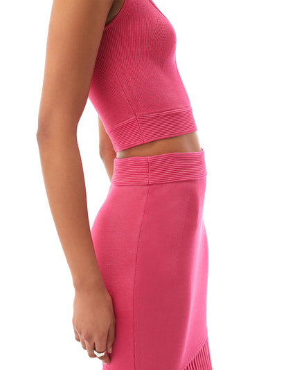 hot pink mimi tank bra friendly figure flattering designer tops by Toccin